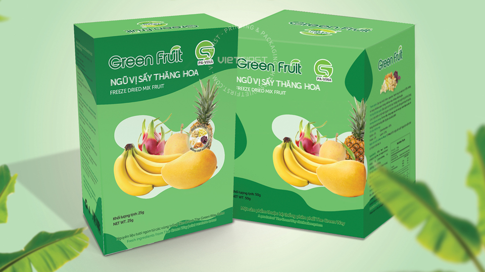 In Bao bì Trái Cây Sấy