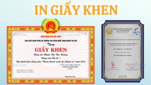 In Giấy khen của inlapco