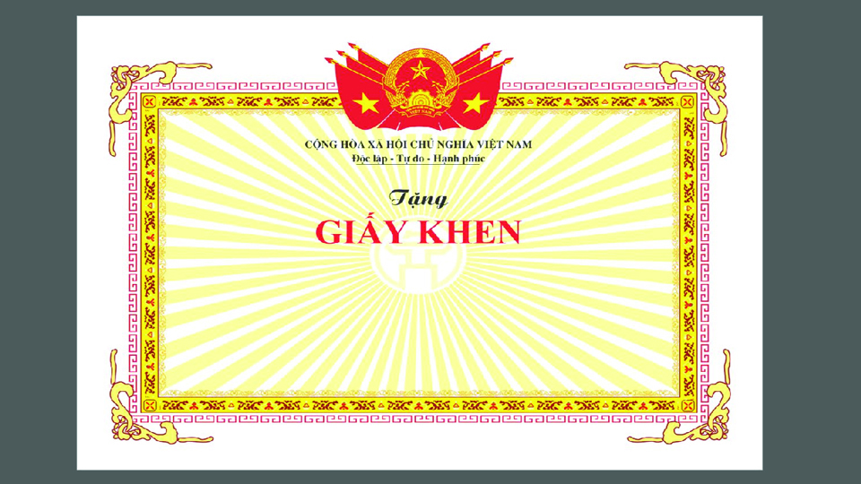 in Giấy Khen