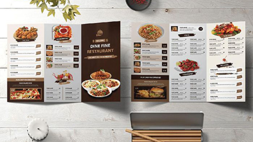 in menu Nhà hàng