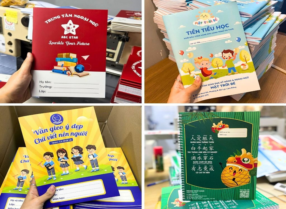 in ấn tập trường học tại cao bằng