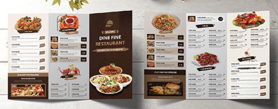 in menu nhà hàng