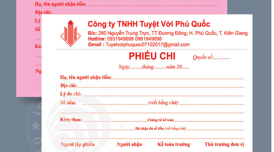 in phiếu chi
